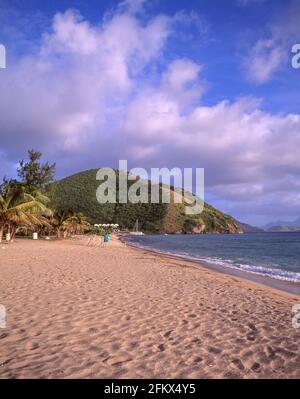 Frigate Bay Beach, Saint-Kitts, Saint-Kitts-et-Nevis, Petites Antilles, Caraïbes Banque D'Images