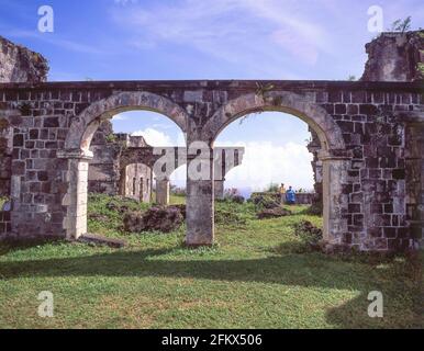 Ruines de la forteresse de Brimstone Hill, Saint-Kitts, Saint-Kitts-et-Nevis, Petites Antilles, Caraïbes Banque D'Images