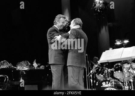 Peter Alexander Pop Singer et Paul Kuhn Chef de bande, Archive Picture Mai 1991 Banque D'Images