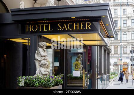 L'hôtel Sacher, à Vienne, Autriche Banque D'Images