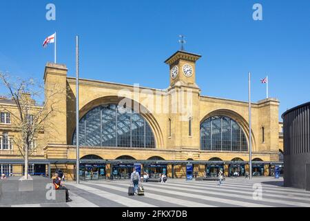 Gare de King's Cross, Euston Road, King's Cross, London Borough of Camden, Greater London, Angleterre, Royaume-Uni Banque D'Images