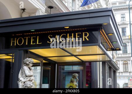 L'hôtel Sacher, à Vienne, Autriche Banque D'Images