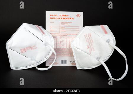 Masques FFP2 de Hygiene Austria, Wiener Neudorf NÖ Banque D'Images