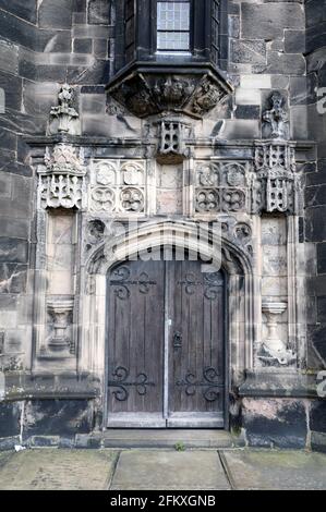 Détails architecturaux de l'église de Macclesfield de Saint-Michel et tous Anges Banque D'Images