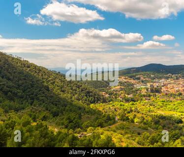 Route de randonnée dans la province de Valence sur un soleil jour Banque D'Images