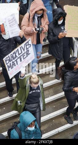 Black Lives Matter - manifestation BLM à Coventry, Royaume-Uni, 7 juin 2020 Banque D'Images