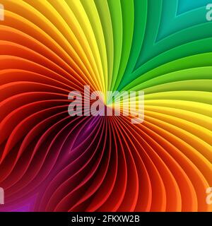 Feuilles de plastique colorées de différentes couleurs, motif de papier arc-en-ciel 3D Banque D'Images