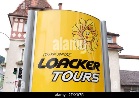 Agence de voyage, Loacker Tours Banque D'Images