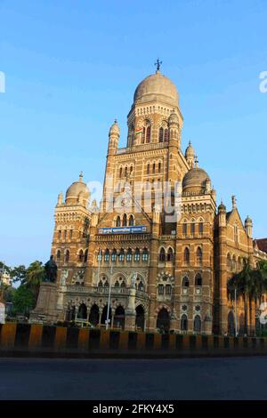 Chhatrapati Shivaji Terminus aussi connu par son ancien nom Victoria Terminus, Mumbai, Inde. L'architecture est de style gothique italien Banque D'Images