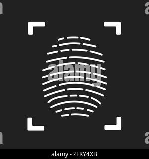 Icône de numérisation d'empreintes digitales pour les applications avec vecteur de stock de déverrouillage de sécurité Illustration de Vecteur