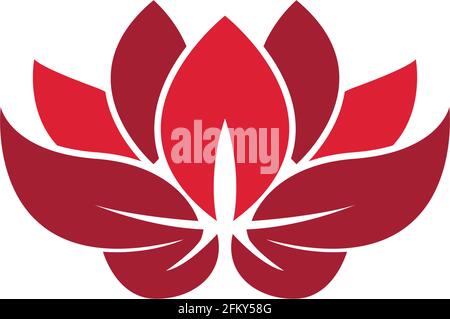 Beauté Lotus fleurs logo icône modèle de conception vecteur Illustration de Vecteur