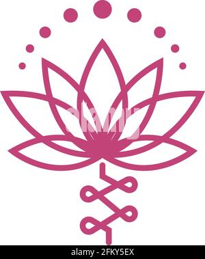 Beauté Lotus fleurs logo icône modèle de conception vecteur Illustration de Vecteur