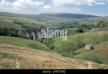 Viaduc de Dent Head reliant Dent à Carlisle, Sedburgh, Dentdale, parc national de Yorkshire Dales, Angleterre Banque D'Images