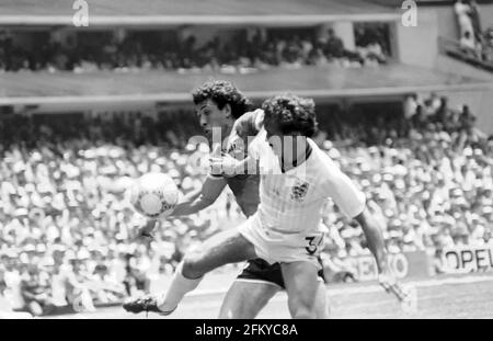 Jorge Valdano contre l'Angleterre. Coupe du monde de la FIFA, Mexique 1986, quarts de finale Banque D'Images