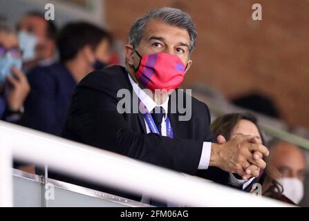 Barcelone, Espagne. 04e mai 2021. 04 mai 2021, Barcelone, Catalogne, Espagne: Joan Laporta pendant le match between FC Barcelona et Zenit Saint Petersburg, correspondant au 5ème match de la finale 1/4 de l'Euroligue, joué au Palau Blaugrana. Photo: JGS/Cormon Press crédit: CORMON PRESS/Alamy Live News Banque D'Images