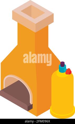 Icône four forgeron. Illustration isométrique de l'icône vectorielle du four forgeron pour la bande Illustration de Vecteur