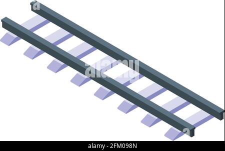 Icône de chemin de fer. Isométrique de l'icône de vecteur de chemin de fer pour la conception de sites Web isolée sur fond blanc Illustration de Vecteur