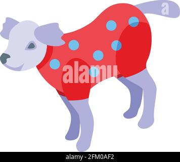 Icône de chandail pour chien. Isométrique de l'icône vecteur de chandail de chien pour la conception de Web isolée sur fond blanc Illustration de Vecteur