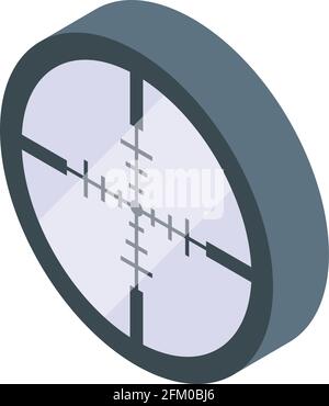 Icône Sniper télescopique. Isométrique de Sniper icône de vecteur de vision télescopique pour la conception de sites Web isolée sur fond blanc Illustration de Vecteur