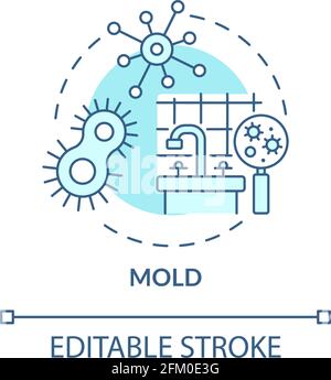 Icône de concept de moule Illustration de Vecteur