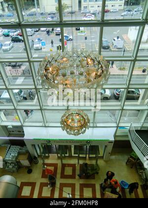 Vue depuis le dessus de Eataly, Rome, l'Emporium alimentaire italien et les restaurants. L'ancien terminal d'Ostiense, Italie Banque D'Images