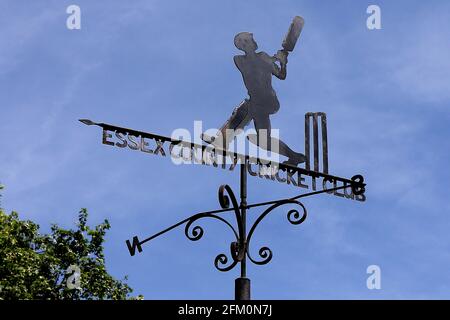 Ciel bleu derrière la girouette d'hiver pendant les Eagles d'Essex contre les Spitfires de Kent, Royal London One-Day Cup Cricket au terrain du comté de Cloudfm le 6 juin 20 Banque D'Images