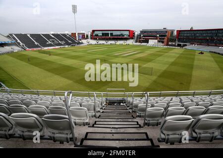 Vue générale du terrain devant pendant la CCC Lancashire vs Essex CCC, Specsavers County Championship Division 1 Cricket à Emirates Old Trafford on Banque D'Images