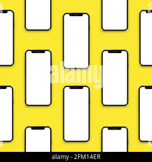 Maquette de présentation de l'interface utilisateur des smartphones. Motif sans couture. Illustration de Vecteur