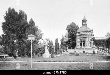 Exposition universelle, Paris,1889 : vue générale du parc sur le champ de Mars. Banque D'Images