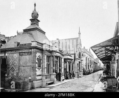 Exposition universelle, Paris,1889 : vue générale de l'avenue Bourdunnais à champ de Mars. Banque D'Images