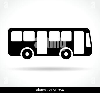 Illustration de l'icône de bus sur fond blanc Illustration de Vecteur