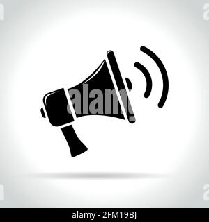 Illustration d'un haut-parleur sur fond blanc Illustration de Vecteur