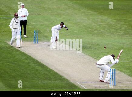 Au cours du deuxième jour du match, au 1er Central County Ground, Hove, à Sussex, Jofra Archer. Date de la photo: Mercredi 5 mai 2021. Voir PA Story CRICKET Sussex. Le crédit photo devrait se lire: Kieran Cleeves/PA Wire. Usage éditorial uniquement. Aucune utilisation commerciale sans le consentement écrit préalable de la BCE. Utilisation d'images fixes uniquement. Aucune image mobile à émuler. Pas de suppression ou d'obscurcissement des logos du sponsor. Banque D'Images