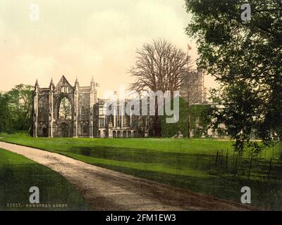 Abbaye de Newstead, dans le tinghamshire vers 1890-1900 Banque D'Images