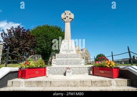 Mémorial de guerre au major de St Columb à Cornwall Banque D'Images