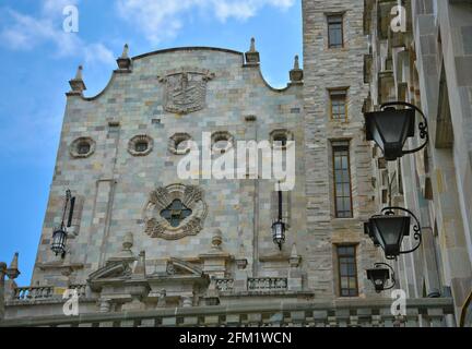 Vue panoramique de l'extérieur de l'Université de Guanajuato dans le centre historique de Guanajuato City Mexico. Banque D'Images