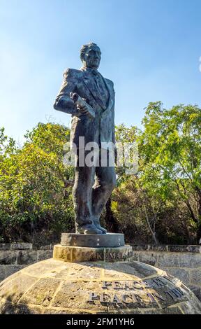 WW1 monument Anzac statue en bronze de Mustafa Kemal Ataturk par l'artiste sculpteur Burhan Alkar surplombant le King George Sound Albany Australie occidentale. Banque D'Images