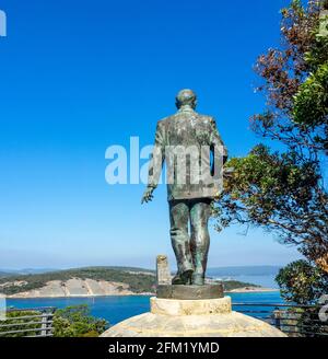 WW1 monument Anzac statue en bronze de Mustafa Kemal Ataturk par l'artiste sculpteur Burhan Alkar surplombant le King George Sound Albany Australie occidentale. Banque D'Images