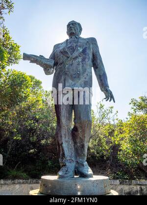 WW1 monument Anzac statue en bronze de Mustafa Kemal Ataturk par l'artiste sculpteur Burhan Alkar surplombant le King George Sound Albany Australie occidentale. Banque D'Images