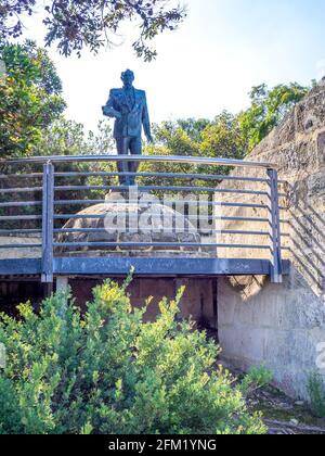 WW1 monument Anzac statue en bronze de Mustafa Kemal Ataturk par l'artiste sculpteur Burhan Alkar surplombant le King George Sound Albany Australie occidentale. Banque D'Images