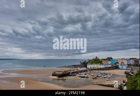 Port de Tenby, Tenby, Pembrokeshire, Pays de Galles Banque D'Images