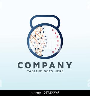 modèle de conception de vecteur de logo de forme physique de machines humaines Illustration de Vecteur