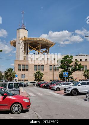 Policia Nacional, poste de police à Malaga, Andalousie, Espagne. Banque D'Images