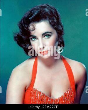 ELIZABETH TAYLOR (1932-2011) Actrice anglo-américaine à propos de 1958 Banque D'Images