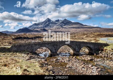 Le Vieux Pont Sligachan - île de Skye Banque D'Images