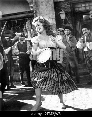 Leticia Roman, sur le tournage du film, 'Pirates of Tortuga', 20th Century-Fox, 1961 Banque D'Images