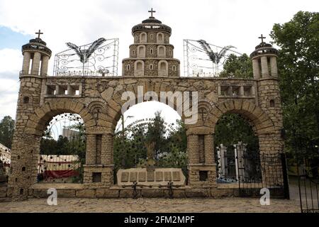 Mémorial à Fighter pour la foi en Dieu, Kherson (« berceau de la flotte de la mer Noire »), fleuve Dnieper, Ukraine. Banque D'Images