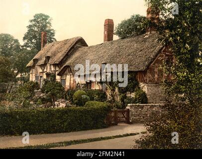 Anne Hathaway's Cottage, Shottery, Warwickshire, vers 1890-1900 Banque D'Images