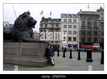 Une des dernières propriétés résidentielles disponibles sur Trafalgar Square. 60 Trafalgar carrés est sur le marché. La propriété est la plus légère au centre de frame.pic David Sandison 4/3/2002 Banque D'Images