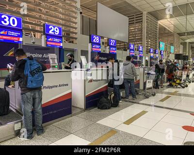 Malgré la multiplication des cas de covid aux Philippines, le gouvernement a levé certaines restrictions de voyage pour encourager les gens à voyager plus localement et aider à stimuler le tourisme. Philippines. Banque D'Images